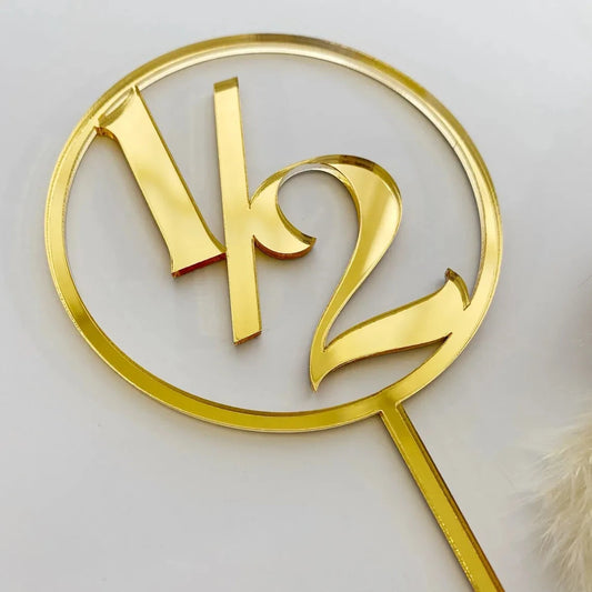 Baby's half birthday| 1/2 birthday cake topper | Half birthday party | Halfway to one | 6 months birthday party Good Vibrations