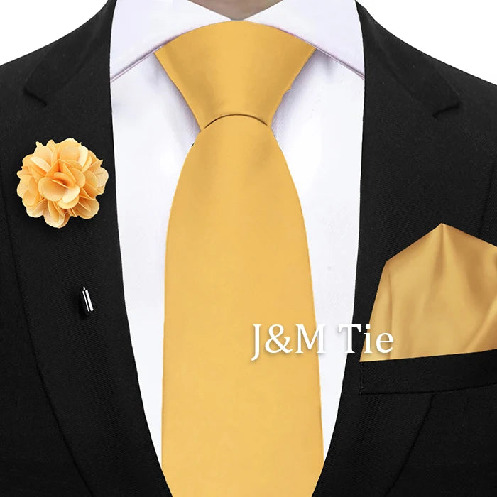 Mens Ties Set Sage Green Pink Grey Brown NeckTie Pocket Square Brooch Wedding Tie Suit Accessories Fit Group Holiday Party