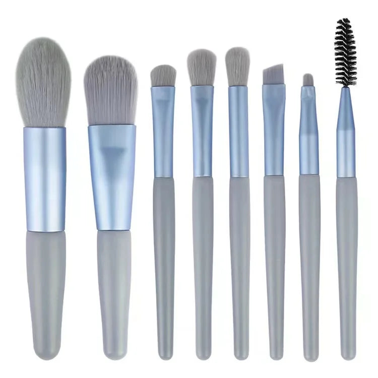 8Pcs Portable Makeup Brushes Set Cosmetic Powder Eye Shadow Foundation Blush Blending Concealer Beauty Make Up Tool Brushes Hot Good Vibrations