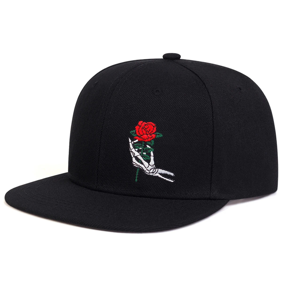 Unisex Skeleton Fingers Embroidery Hip-hop Hats Spring Autumn Outdoor Adjustable Casual Baseball Caps Sunscreen Hat Good Vibrations