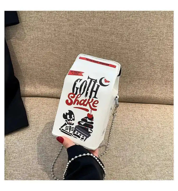 Printed Graffiti Small Square Bag Fashion Cool Crossbody Bag Funny Box Shoulder Bag For Girls Good Vibrations