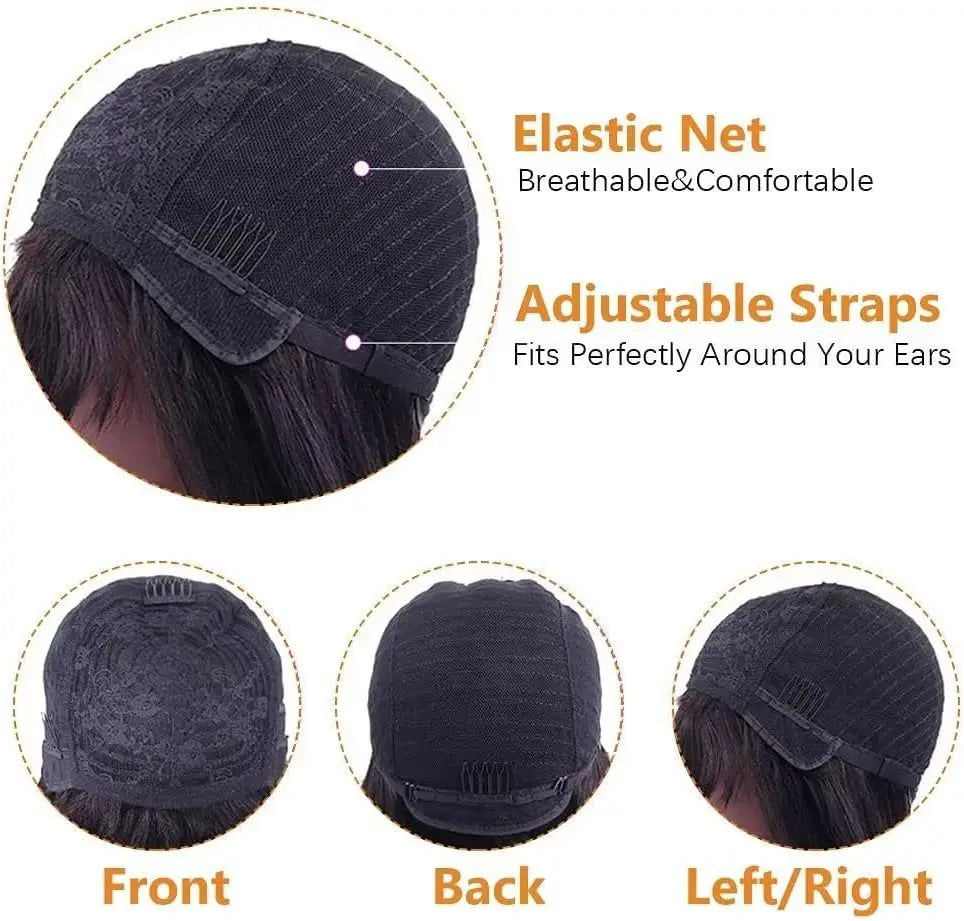 Short Pixie Cut Wigs Human Hair Short Wigs For Black Women Glueless Wigs Pre Plucked Short wigs With Bangs Good Vibrations