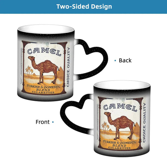 Vintage Camel Cigarette Pack Mug Funny Ceramic Coffee Cups Tea Mugs Milk Cup Drinkware Gifts for Friends Good Vibrations