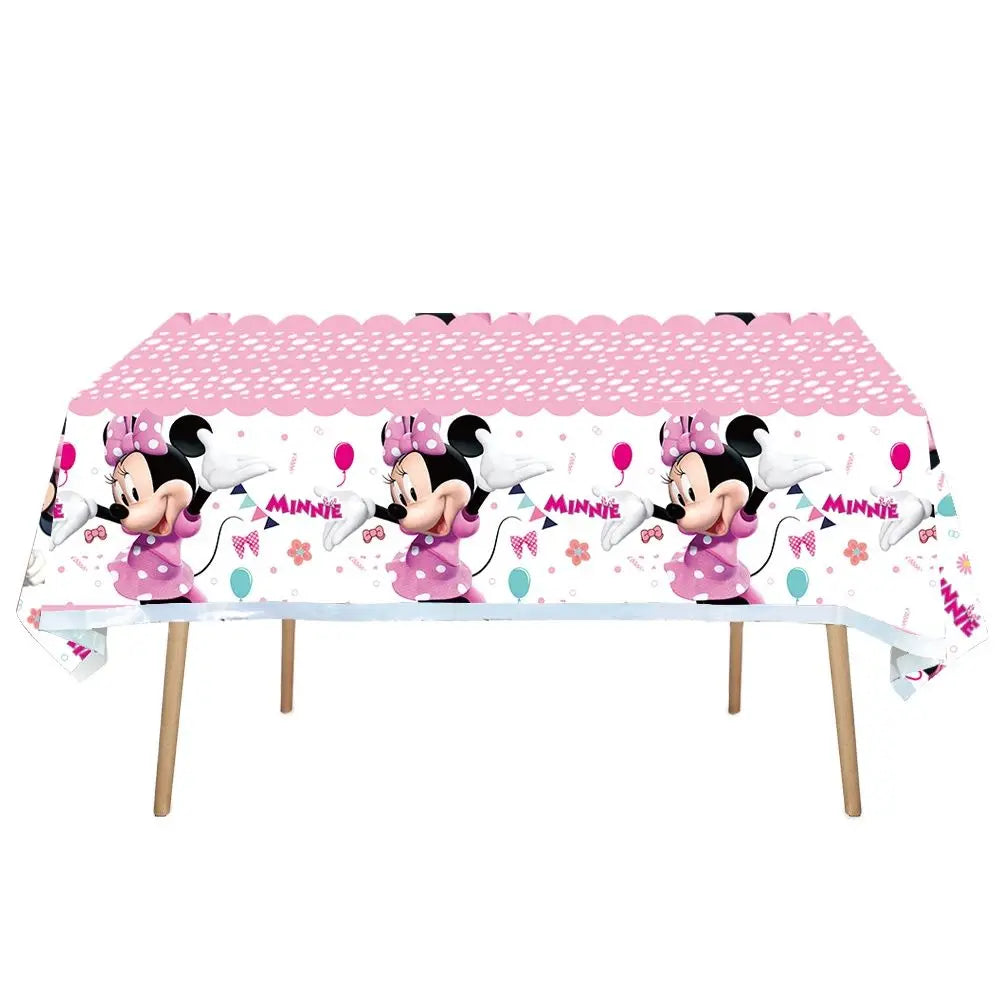 Minnie Mouse Birthday Party Decorate Girls Disposable Tableware Balloon Cups Plates Tablecloth Balloon Baby Shower Party Supply Good Vibrations