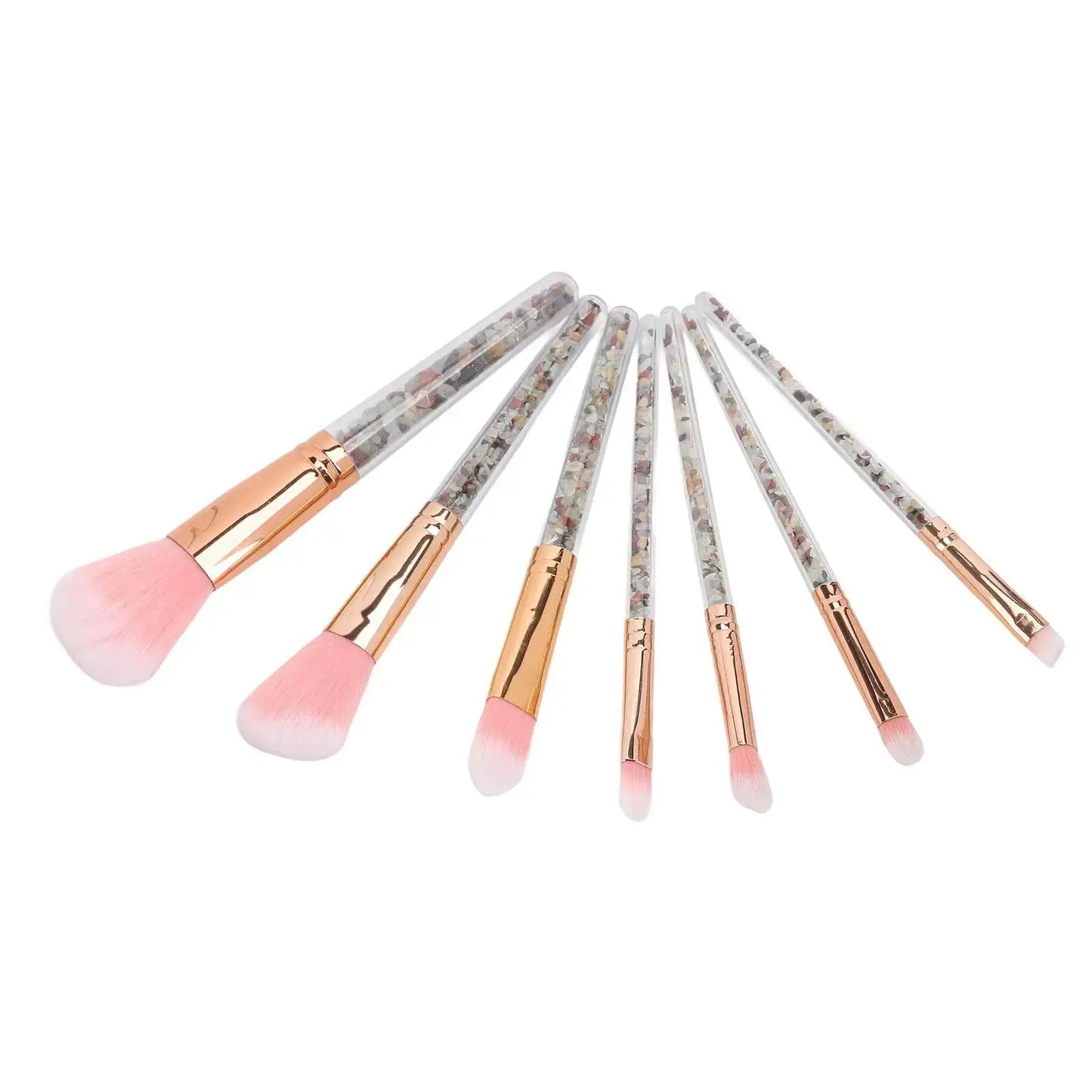 Ergonomic Makeup Brush Kit with Stylish Handles - Versatile Cosmetic Brushes for beauty Salons & At Home Use Good Vibrations