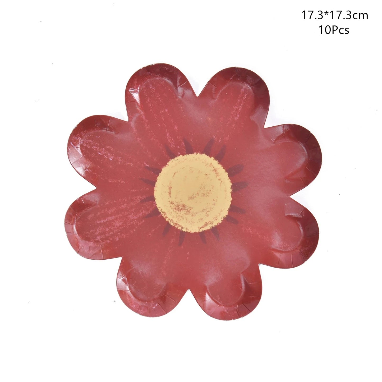 Disposable Daisy Paper Plate Flower Meal Plate Picnic Cake Plates Birthday Theme Party Decoration Good Vibrations