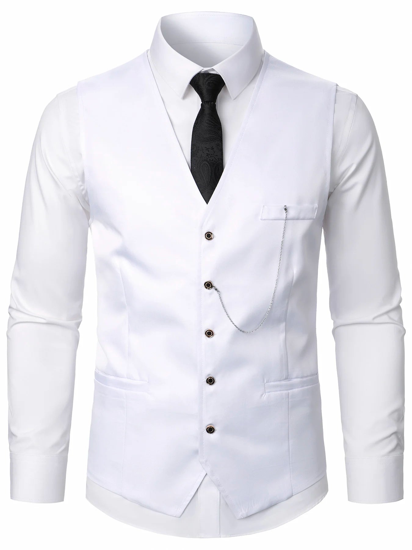 Men Suit Vest Coat Stripe Fabric Open Button Design Classic Design Causal Business Fashion Slim Fit Men Suit Good Vibrations