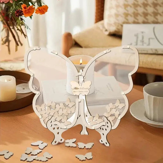 Wooden Wedding Guest Book Wooden Wedding Decorations For Ceremony Elegant Guestbook Keepsakes For Birthday Graduation Good Vibrations