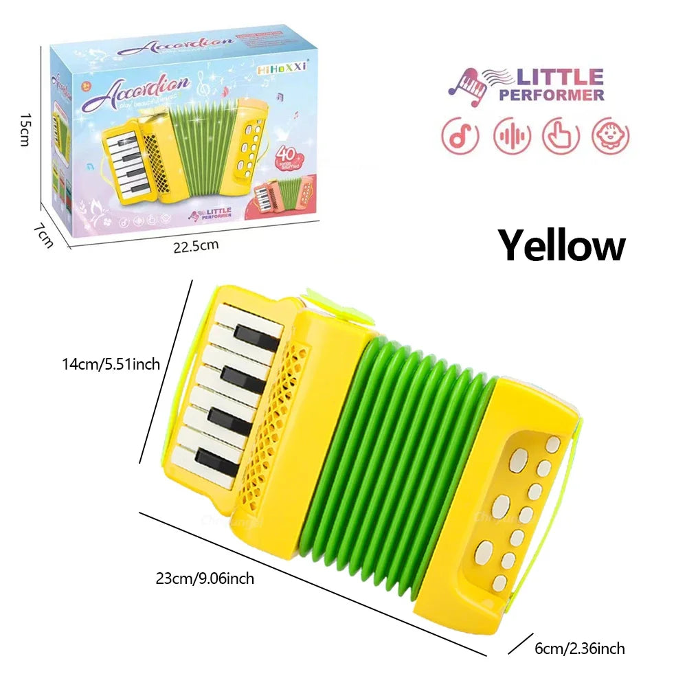 Toddler Accordion Toy - Musical Instrument for Kids, Early Music Exploration Gift for Boys & Girls 3 Years Good Vibrations
