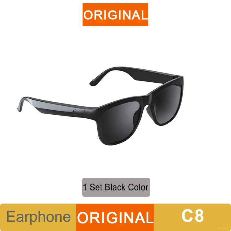 New Lecoo C8 Smart Glasses Original Headset Wireless Bluetooth 5.0 Sunglasses Headset Outdoor Sport Earphone HD Mic Calling Head Good Vibrations