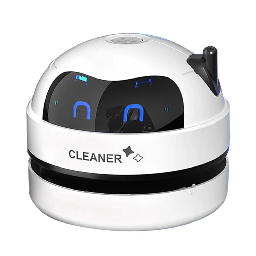 Desktop Vacuum Cleaner with Nozzle & Cleaning Brush USB Charging Mini Desk Dust Vaccum Cleaner Good Gift For Kid Student Ofiice Good Vibrations