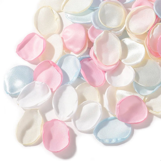 100Pcs/bag Mixed Pink Satin Rose Petals Handmade Artifical Flowers Homme Marriage Wedding Table Decor Romantic Throwing Petals Good Vibrations