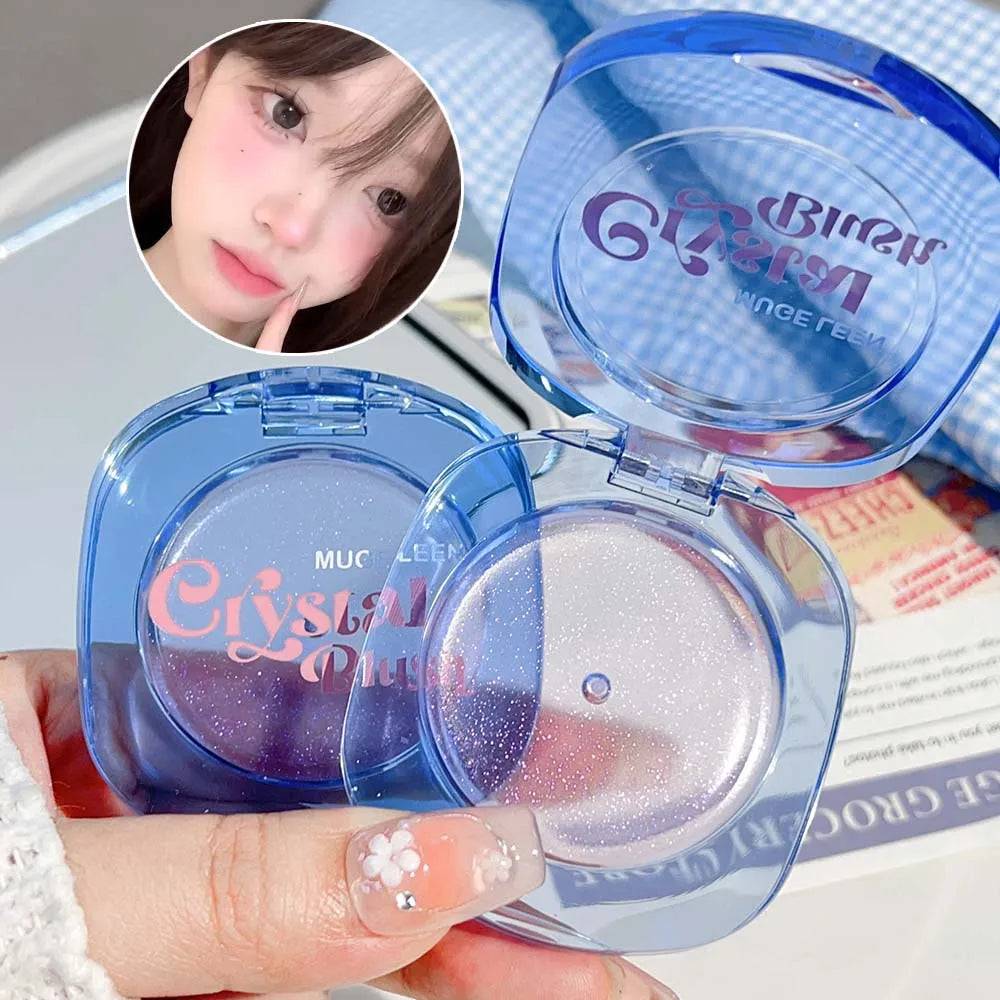 Transparent Crystal Warm Color-changing Blush Palette Makeup Jelly Tint Lip Cheek Moisturized Long-Lasting Shimmer Blusher Cream Good Vibrations