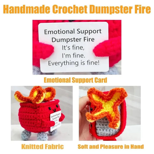 1pc Emotional Support Gifts, Handmade Creative Plush Desktop Decoration Ornaments, Interesting Mini Cute Home Furnishings Decoration, Gifts Suitable for Holiday and Birthday to Encourage Friends, Home Decorations Good Vibrations