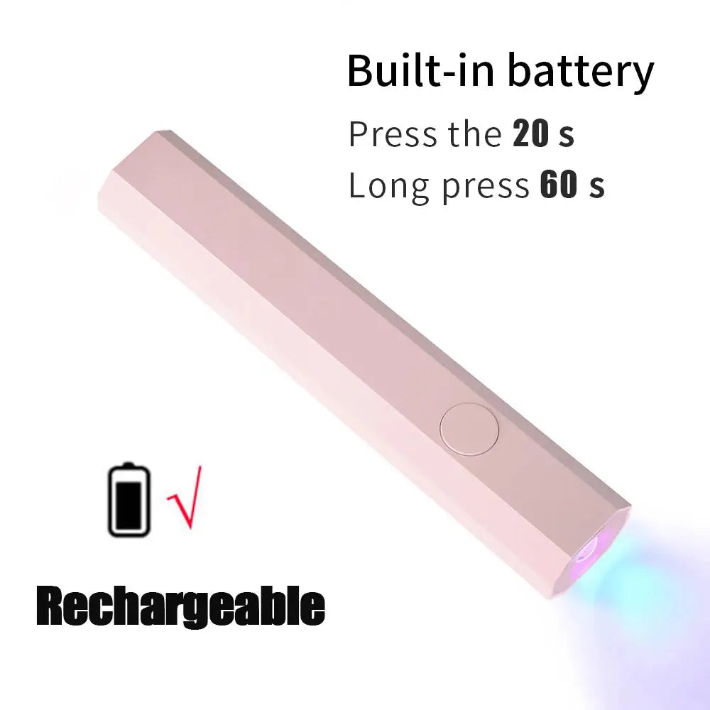 YIKOOLIN Convenient Handheld Nail Dryer Lamp UV/LED Nail Curing All Gel Polish Nail Art Tool USB Rechargeabl Nail Lamp Good Vibrations