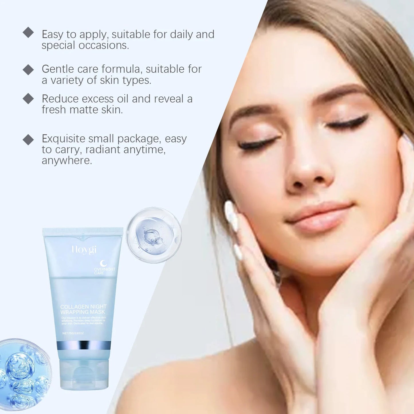 Collagen Peel off Mask Deep Cleansing Pores Oil Control Turmeric Wrapping Night Face Mask for Brightening Rejevenation Skin Care Good Vibrations