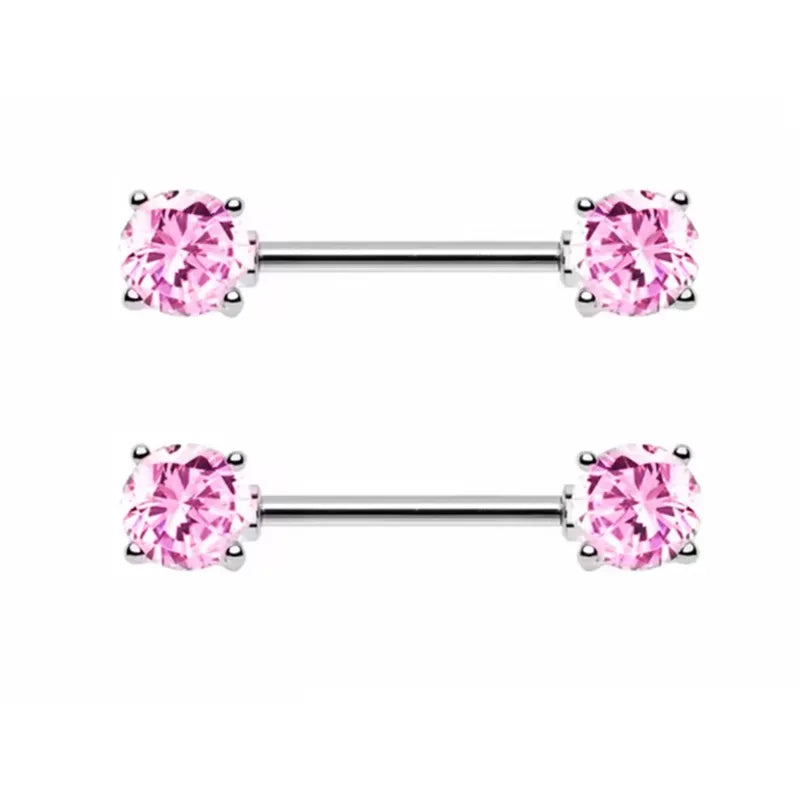 1Pair Pink Butterfly Nipple Piercing Jewelry Shiny Crystal Nipple Rings For Women Girls Heart Nipple Barbells Piercing Pezon Good Vibrations Adult Super Store
