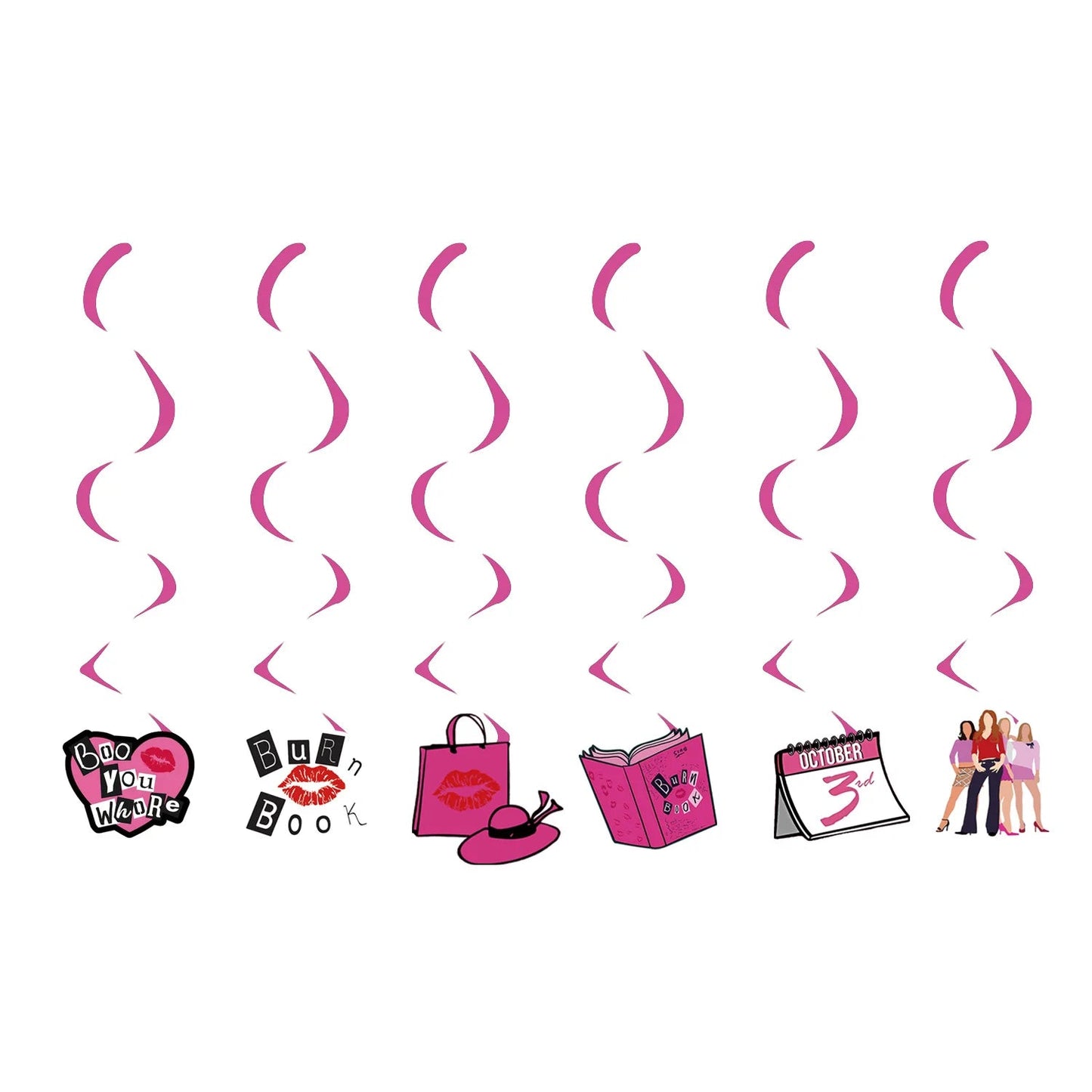Mean Girls Party Decorations Tableware Paper Cups Plates Napkins Backdrop Tablecloths for girls Birthday Party Supplies Good Vibrations