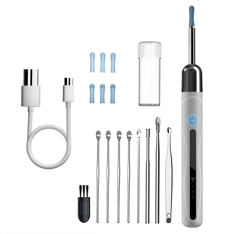 Visual Ear Cleaner Camera WIFI Ear Pick Waterproof 6LEDs Ear Sticks HD1080P 4.2MM Digital Ear Wax Removal Kits Ear Spoons Case Good Vibrations