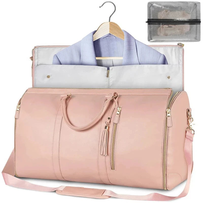 Buylor Foldable Suitbag Waterproof Clothes Totes Large Capacity Travel Duffle Bags Women's Handbag Outdoor Fitness Bags Gym Bag Good Vibrations