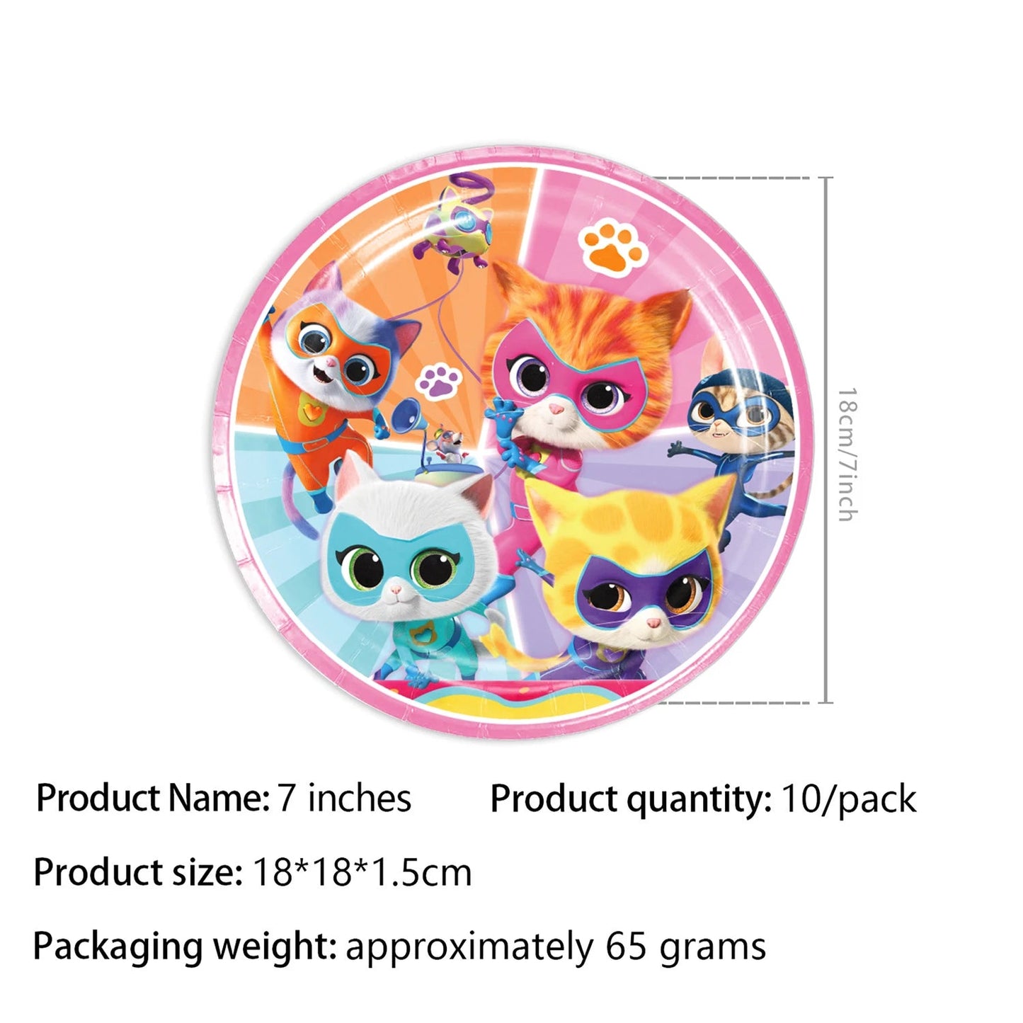 Superkitties Happy Birthday Party Decor Paw Meow Cat Super Kitties Tableware Tablecloth Plate Cup Gift Set Kid Party Supplie Toy Good Vibrations