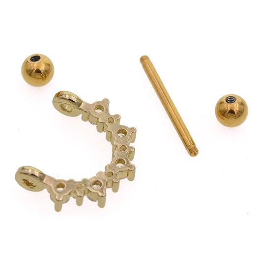 1pc Austrian Import Crystal Golden Ball Nipple Piercing Mamilo, Sexy Nipple Ring Body Jewelry Unique Nipple Rings Jewelry Good Vibrations Adult Super Store