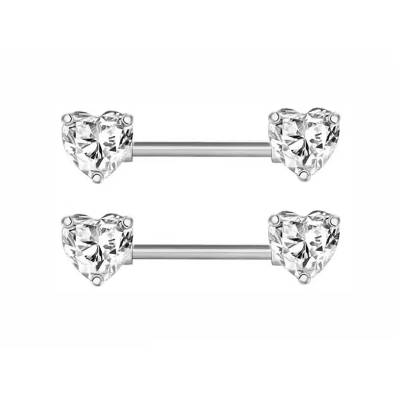 1Pair Pink Butterfly Nipple Piercing Jewelry Shiny Crystal Nipple Rings For Women Girls Heart Nipple Barbells Piercing Pezon Good Vibrations Adult Super Store