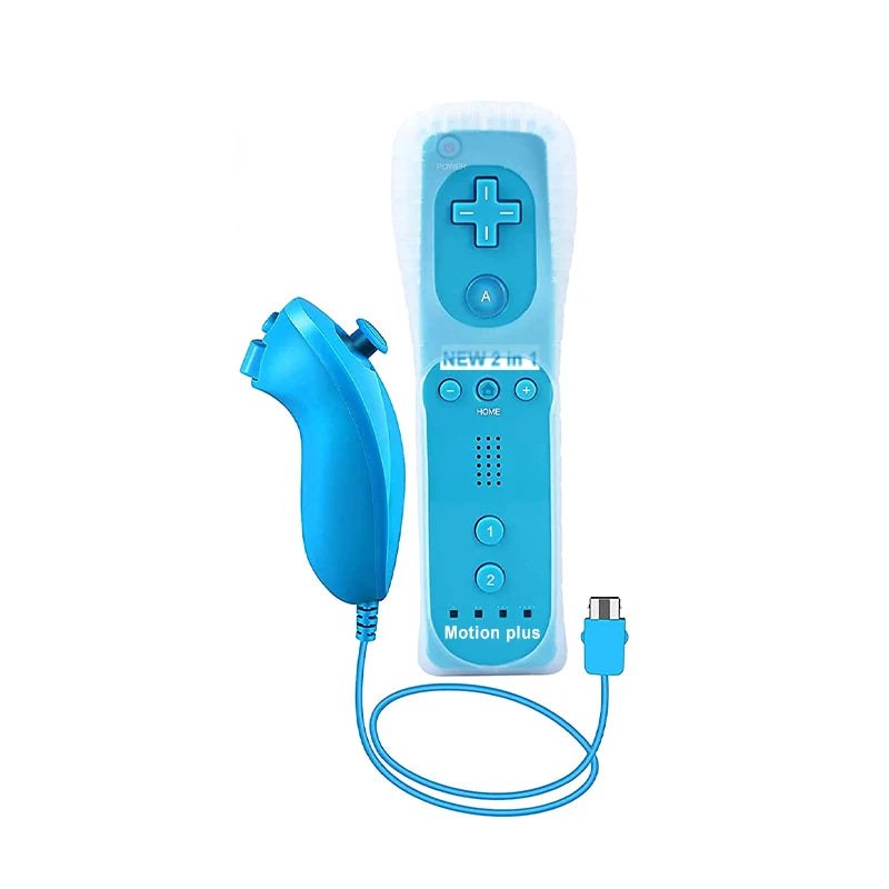 1 Set/2 Set Remote Controller with Nunchuck Controller for Wii Games Control for Wii Console Wireless Gamepad with Motion Plus Good Vibrations