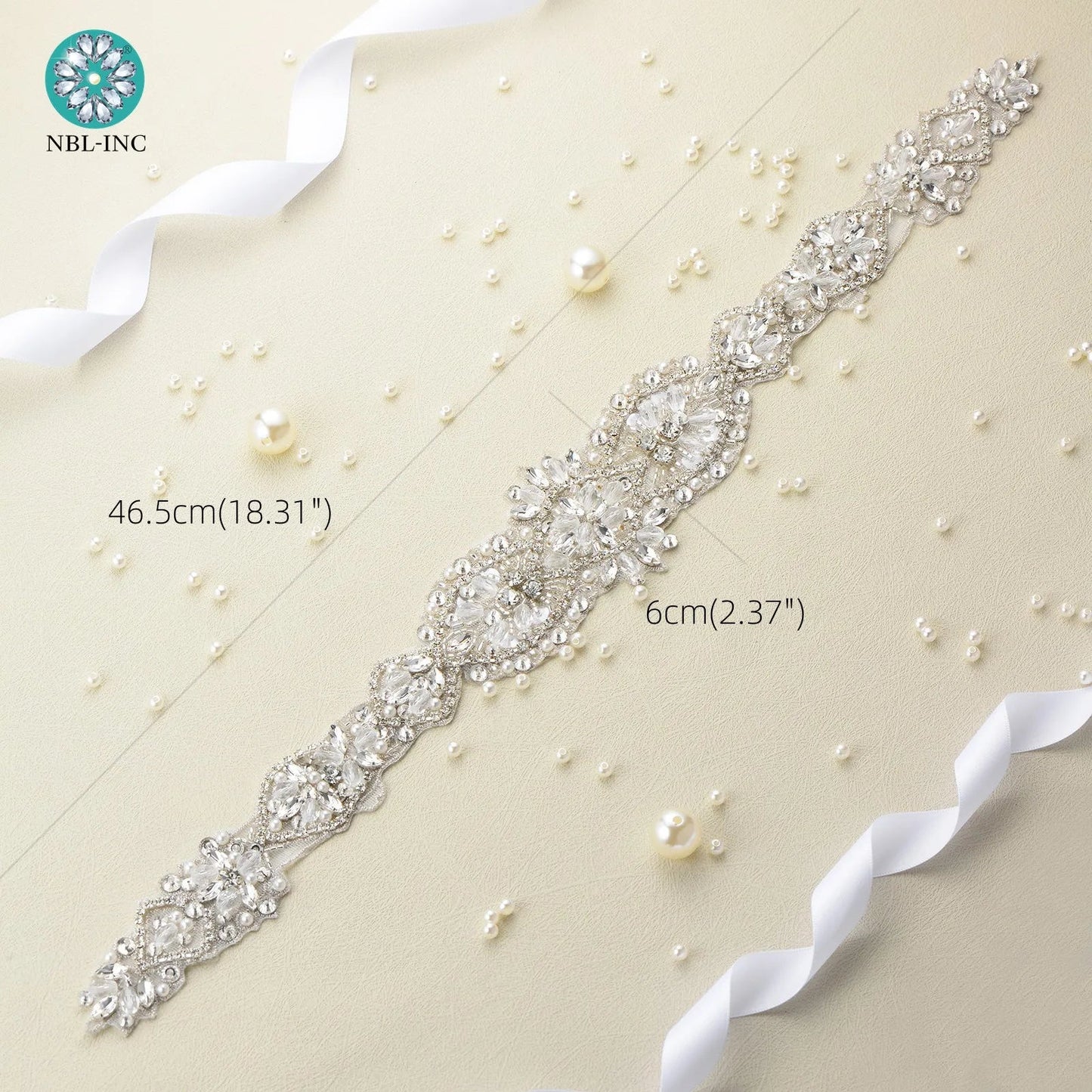 (1PC) Silver Rhinestone crystal iron on applique belt iron on wedding beaded bridal trim for wedding dresses clothing WDD0209 Good Vibrations