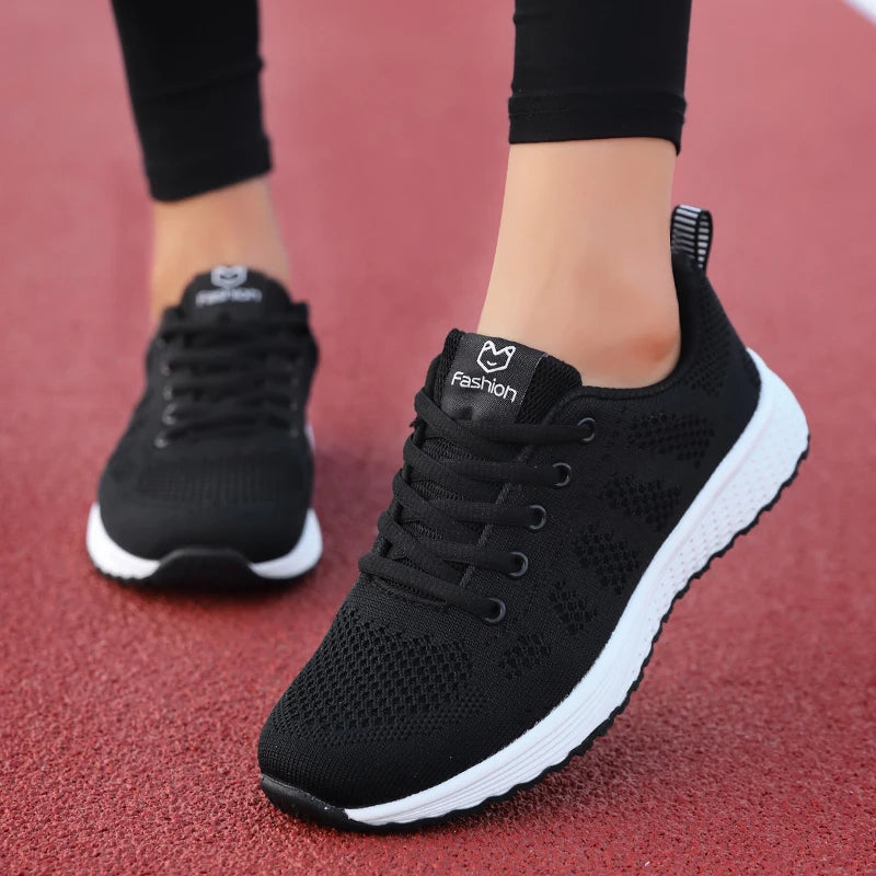 2024 Women Sport Shoes Fashion Platform Sneakers Ladies Spring Winter Flats Running Shoes for Woman Good Vibrations