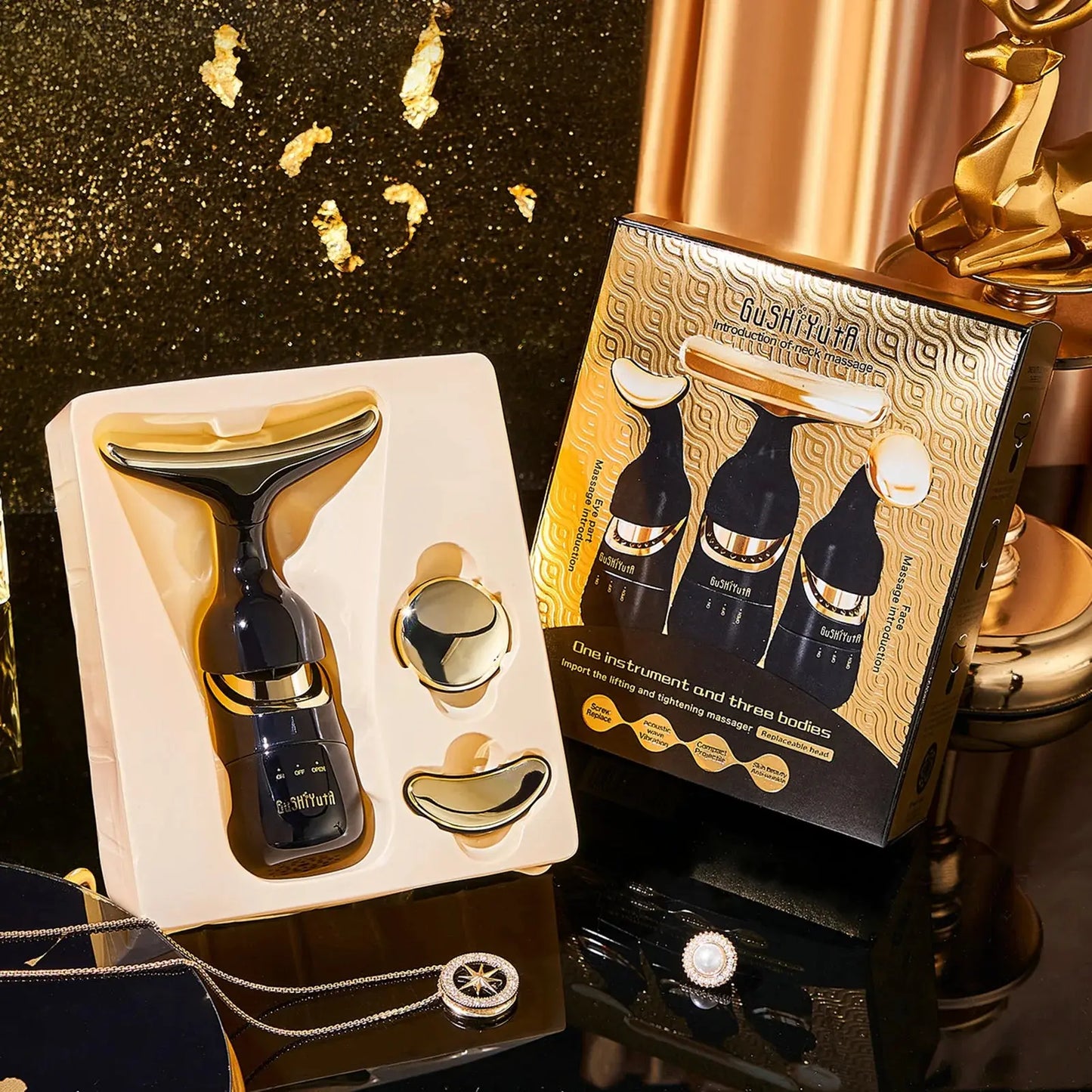 3 Heads Skin Care Facial Firming Massager Multifunction Skin Care Face Sculpting Tool for Women Daily Skin Care Routine Good Vibrations Adult Super Store