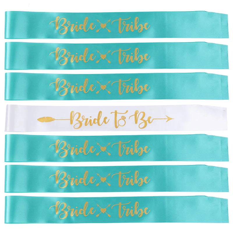 Bride Tribe Bridesmaids Sashes Set for Bridal Shower Decorations Wedding Favors Bachelorette Party Supplies Bride to be Gift Good Vibrations