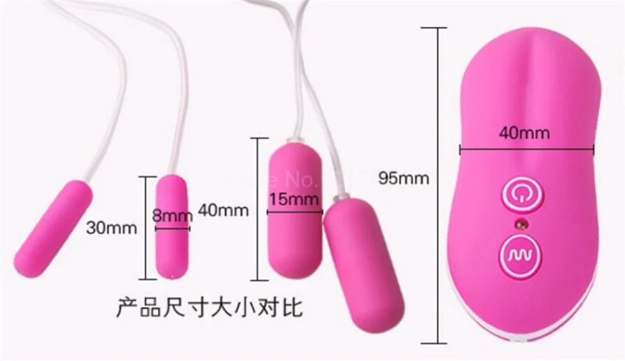 10 Speed Dual Bullet Vibe Vibrator - Double Eggs Toy