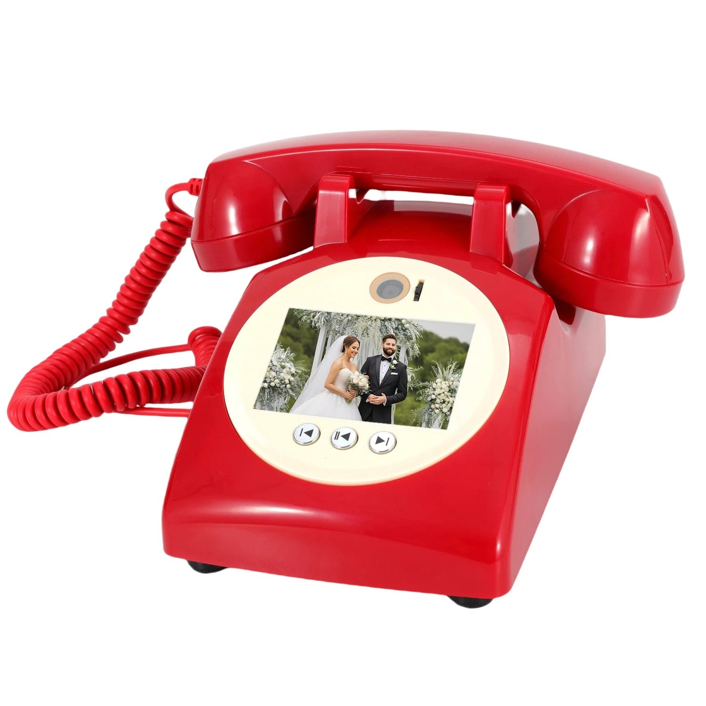 Wedding Audio Video Guestbook Phone Unique Av Guestbook Phone for Weddings Banquet Guest Video Sign-In Phone Party Wishes Video Good Vibrations
