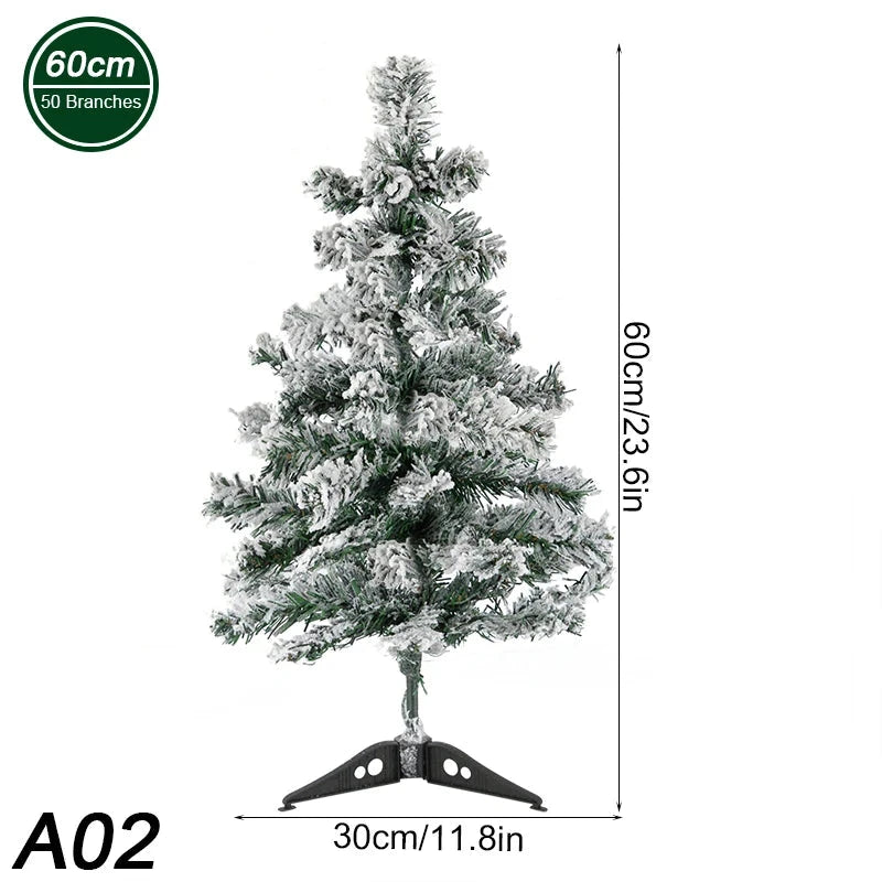 45/60cm Artificial PVC Christmas Cedar Tree Fir Pine Tree for Home New Year Christmas Trees Christmas Decor Noel Navidad Gift Good Vibrations