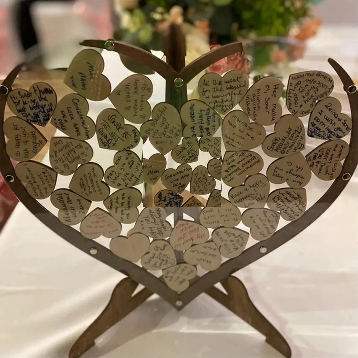 Wedding Ceremony Decor Wood Guest Book Alternative Bridal Shower Guest Book Sign Wedding Table Decor Personalized Wedding Gift Good Vibrations