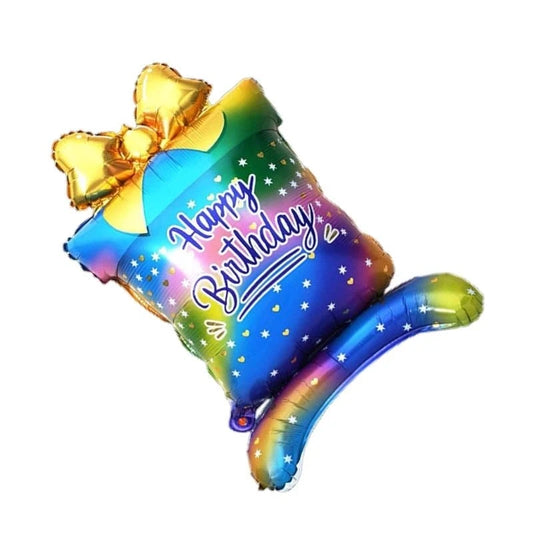 Happy Birthday Aluminum Foil Balloon Standing Base Cupcake Aluminum Foil Balloon For Birthday Baby Shower Anniversary Good Vibrations