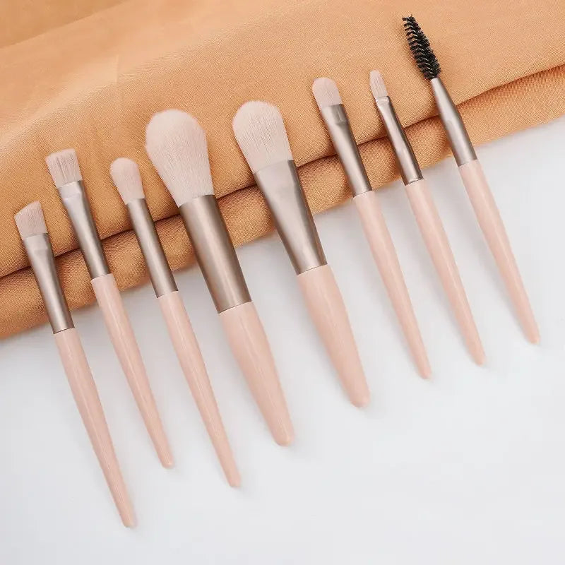 8Pcs Professional Makeup Brushes Set Cosmetic Powder Eye Shadow Foundation Blush Blending Concealer Beauty Make Up Tool Brushes Good Vibrations