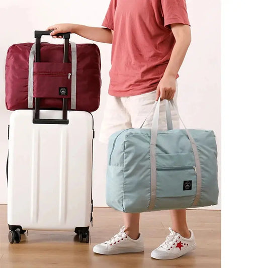 Foldable Travel Duffel Bag for Airlines Carry on Bag for Women and Girls Lightweight Large Capacity Sports Weekend Trip Overnigh Good Vibrations