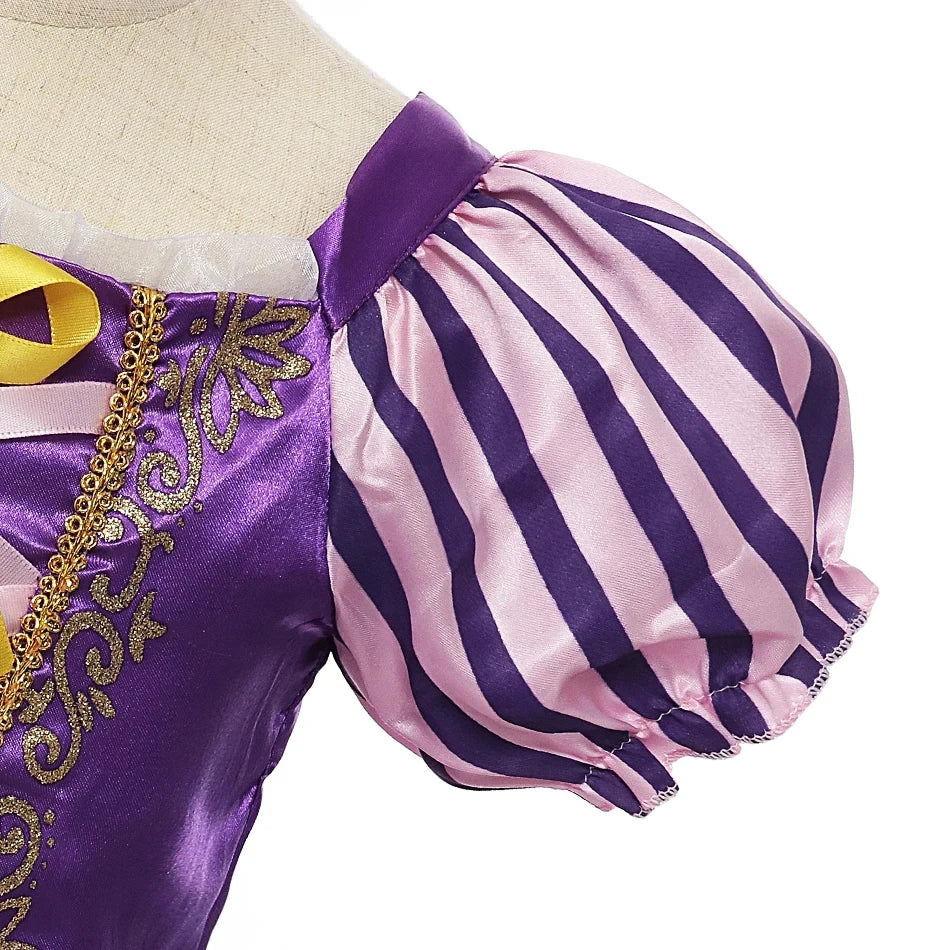 Disney Kids Princess Costume Elsa Anna Halloween Dress Girl Jasmine Moana Dinner Dress Rapunzel Mermaid Pageant Disguise 3-10Y Good Vibrations