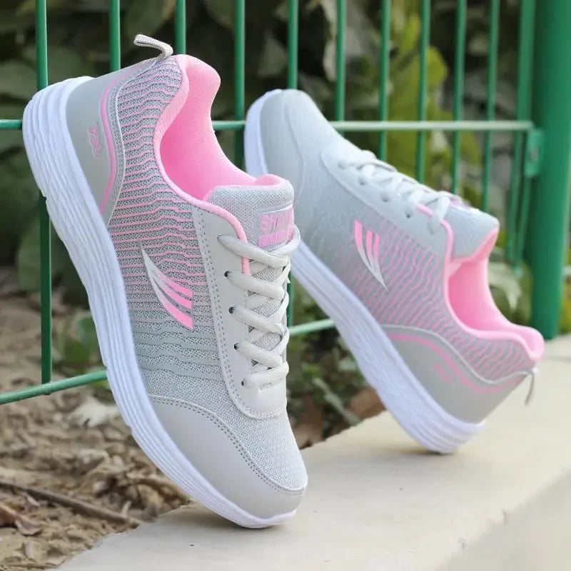 Women's tennis Ladies Daily Women's Shoes Casual Sports Korean Fashion Breathable Flat Bottom Running Light Travel Sneakers Good Vibrations