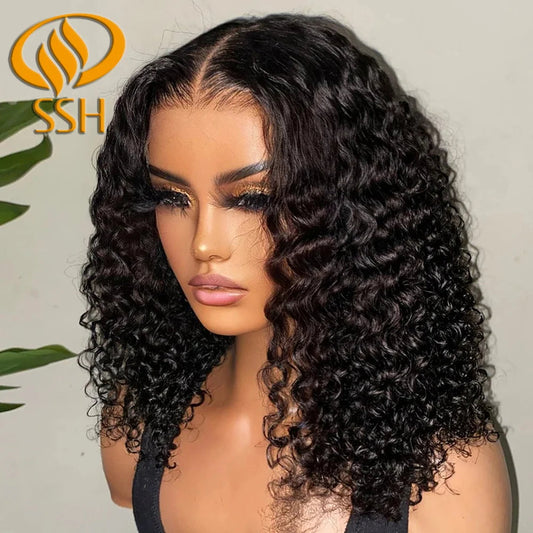 Water Wave Glueless 13*4 Wig  Lace Wig 180% Pre-Plucked Natural Wave Wear Go Glueless Curly Human Hair Wigs For Women Good Vibrations