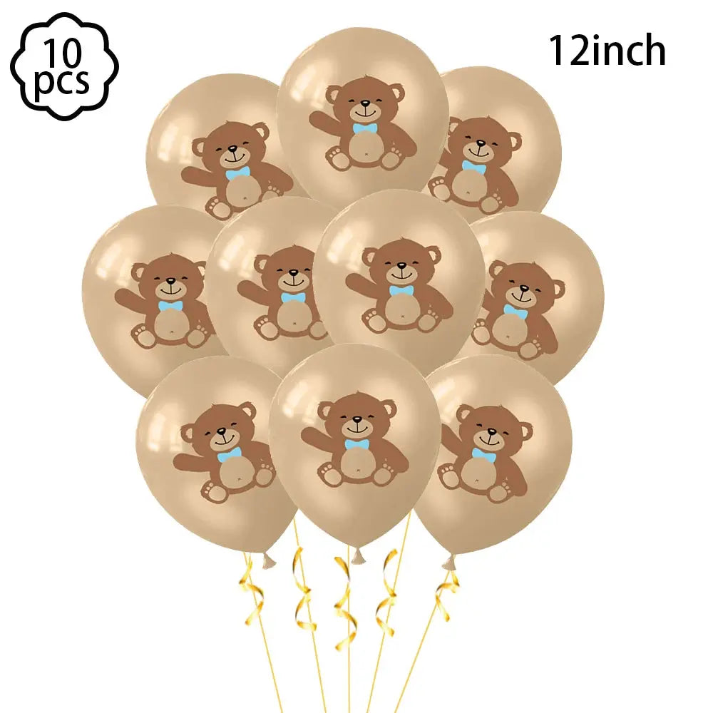 Baby shower Teddy Bear Birthday Party Plates Cup Tableware Kids 1st Birthday Party Decor Teddy Bear Balloon Birthday Party decor Good Vibrations