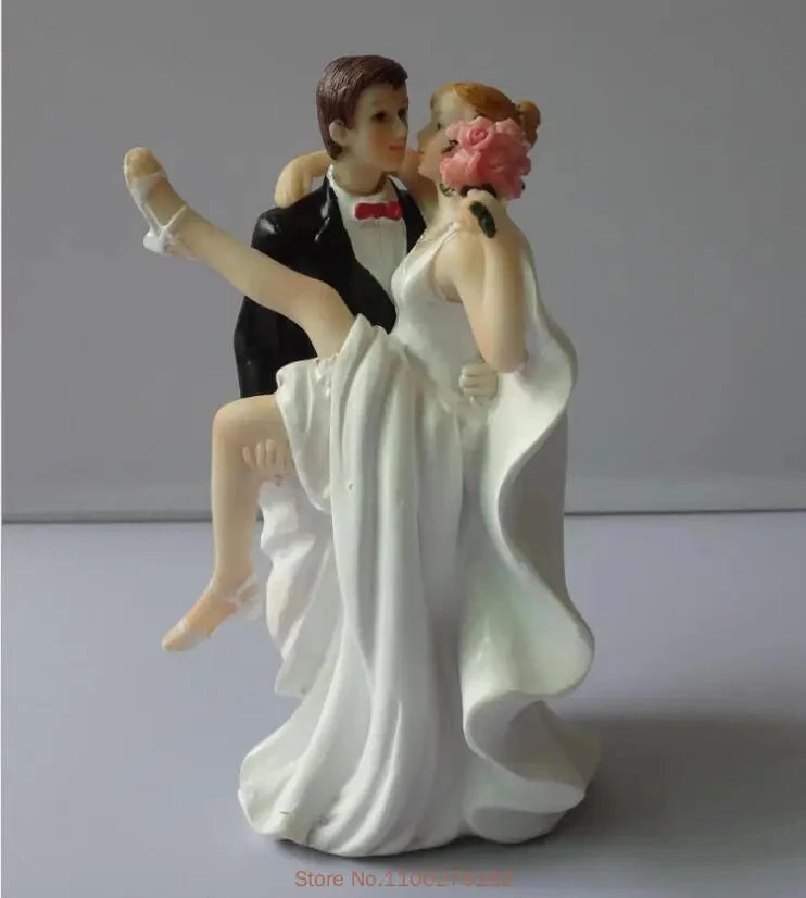 Cake Toppers Dolls Bride and Groom Figurines Funny Wedding Cake Toppers Stand Topper Decoration Supplies Marry Figurine Good Vibrations