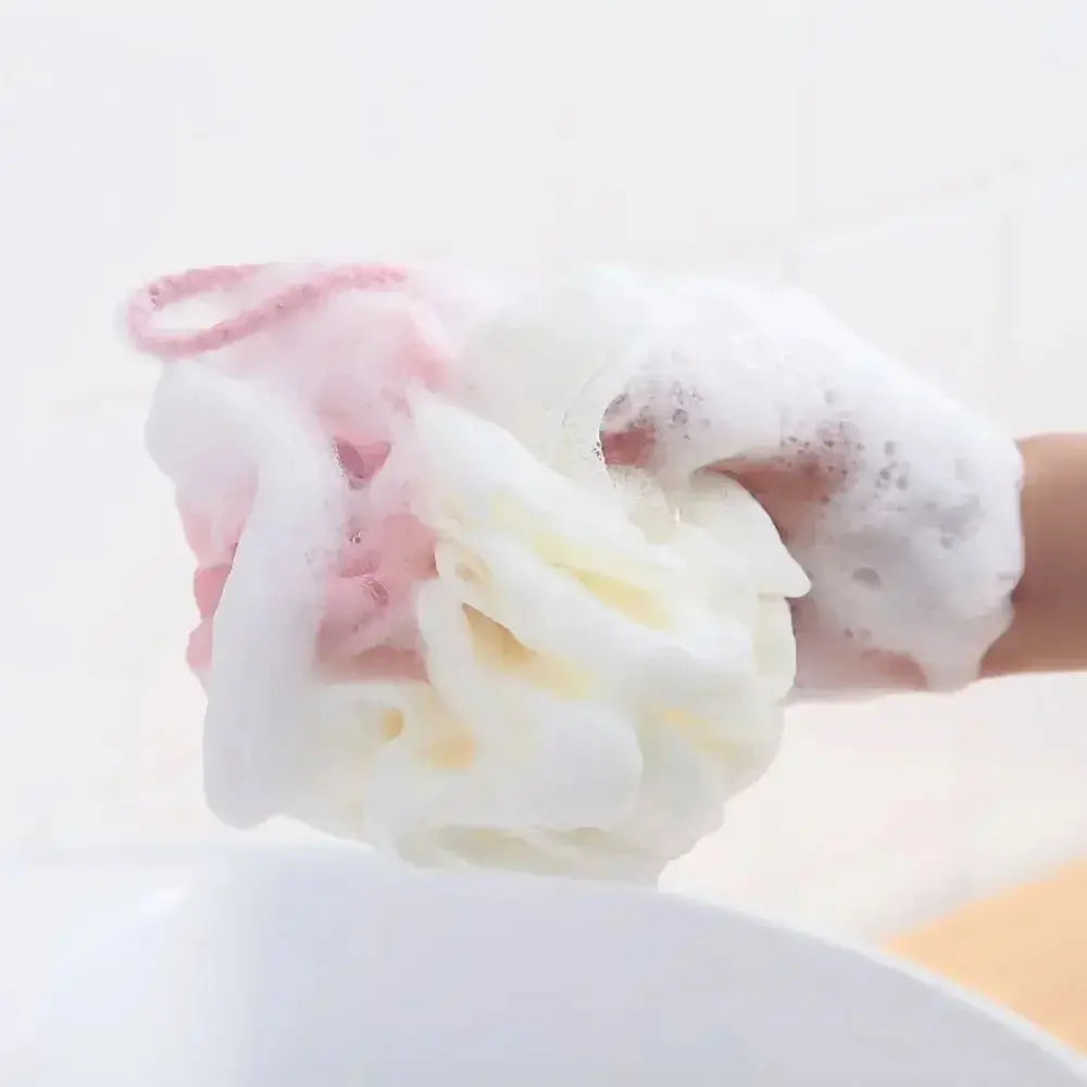 Soft Shower Mesh Foaming Sponge Body Scrub Exfoliating Back Brush Skin Cleaner Bath Bubble Ball Skin Care Bathing Accessories Good Vibrations