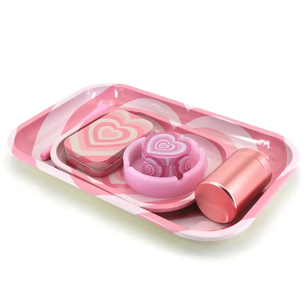 1Set Smoking Kit With Rolling Tray Ashtray Grinder Storage Box Plastic Tube Tobacco Herb Smoke Accessories Crusher As Gift Good Vibrations Adult Super Store