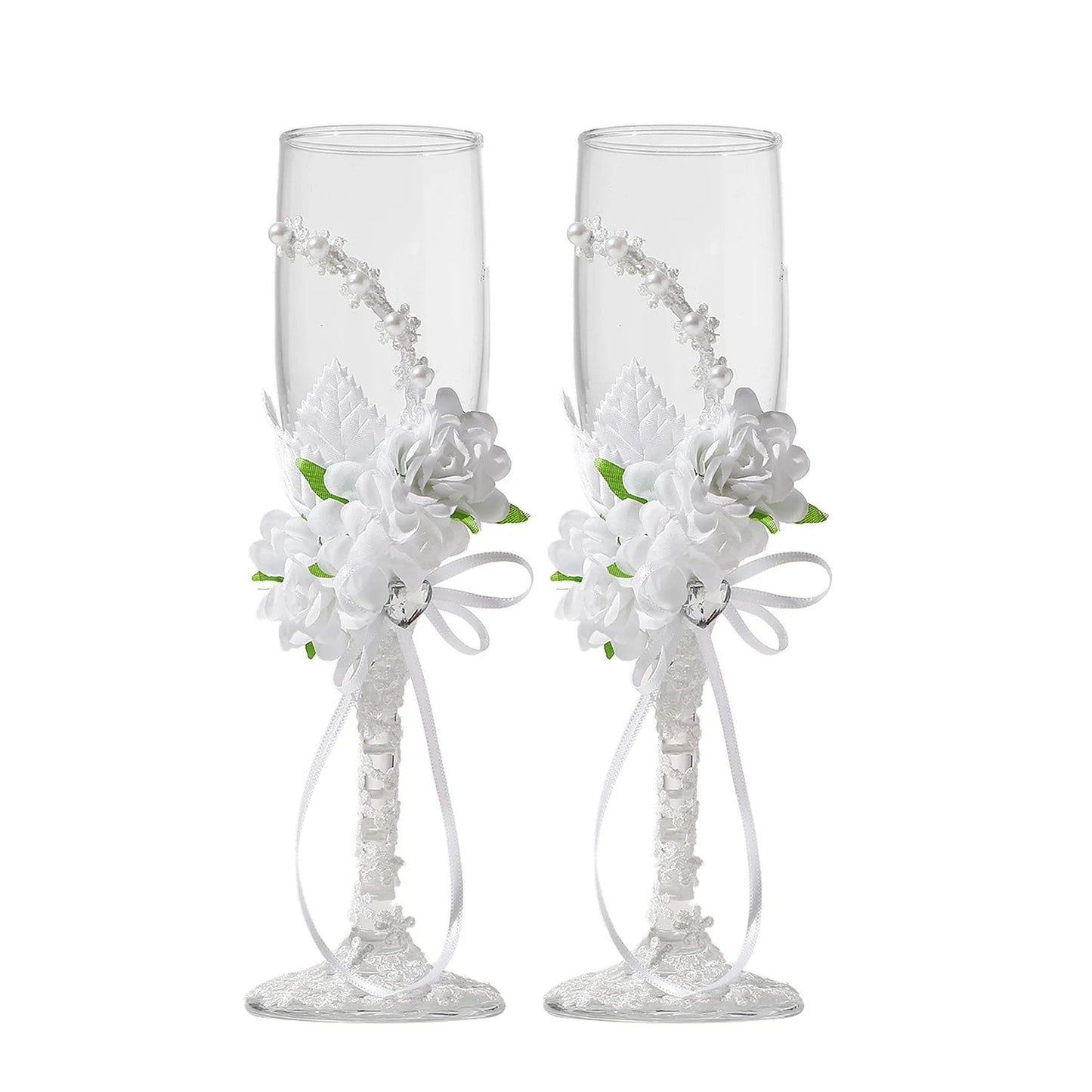 Wedding Champagne Glasses for Bride and Groom Wedding Toasting Flutes Good Vibrations