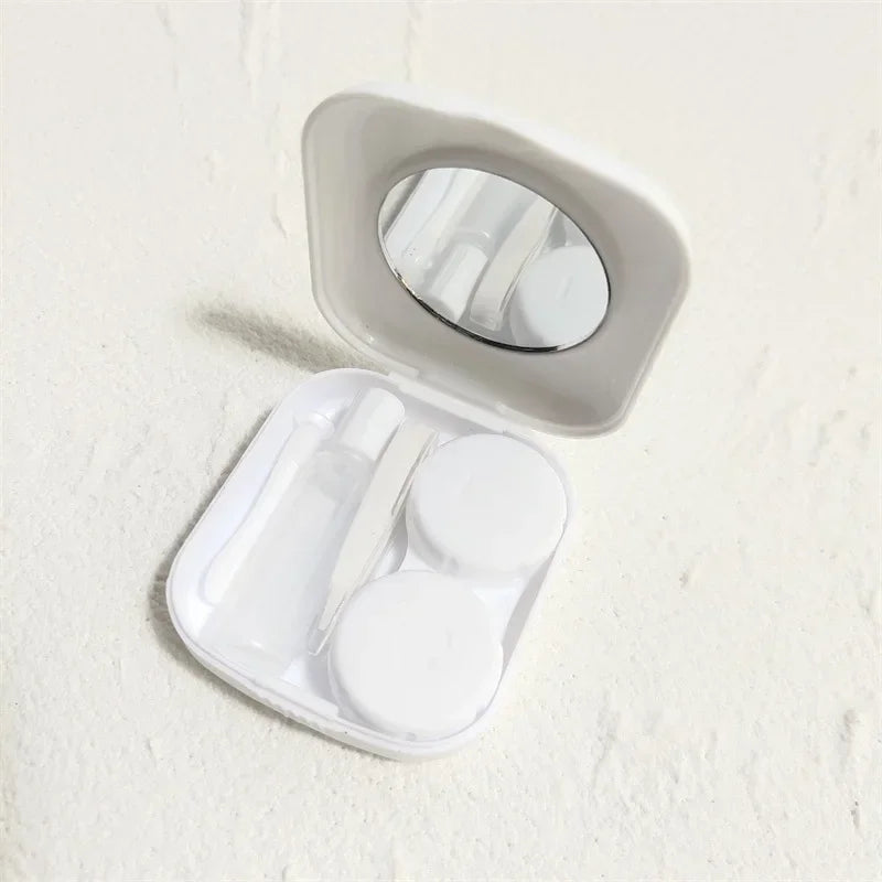 8 Colors Mini Pocket Contact Lens Case Women Girl Make Up Beauty Pupils Storage Contacts Lense Holder Box Container Mirrors Kit Good Vibrations