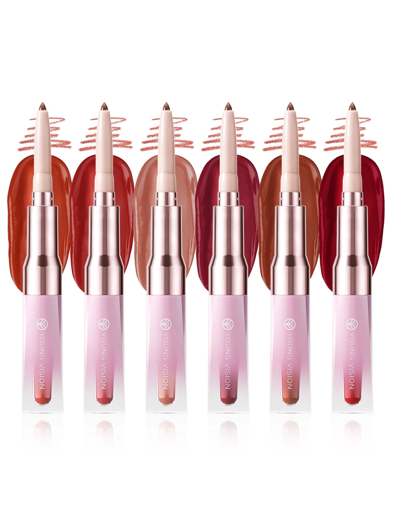 2-in-1 Lip Liner and Gloss Pen – Smooth Matte Liner & Mirror Shine Gloss for Defined, Juicy Lips – Perfect for Daily Makeup, Dat Good Vibrations