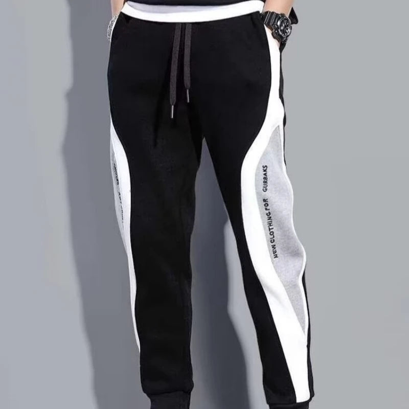 Men Black Pants Hip Hop Drawstring Jogger Fashion Comfortable Trousers Male Casual Sweatpants Loose Elastic Waist Sportswear Good Vibrations